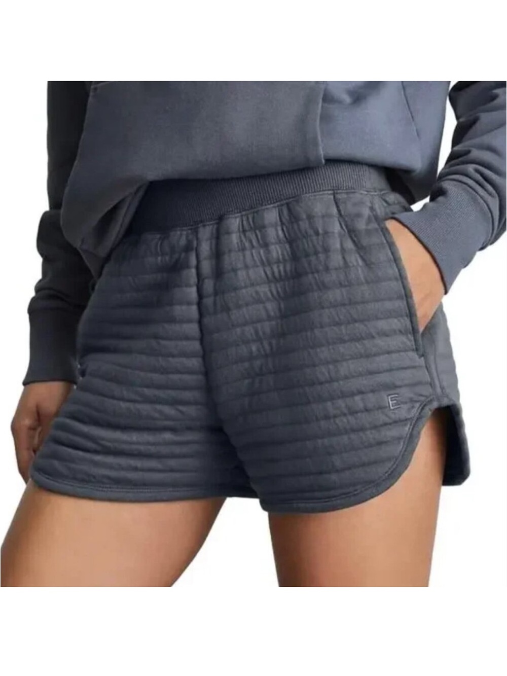 Everlane Organic Cotton Quilted Short Slate Size Small